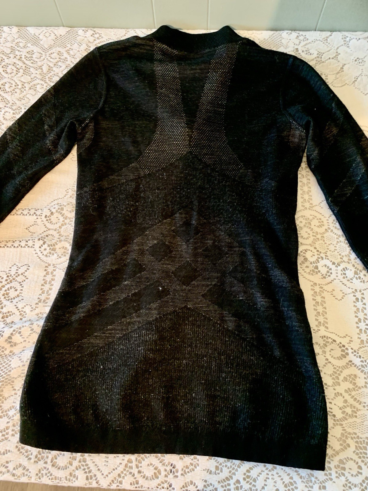 Smartwool Pullover Womens Size Medium Black Intraknit 200 1/4 Zip Merino