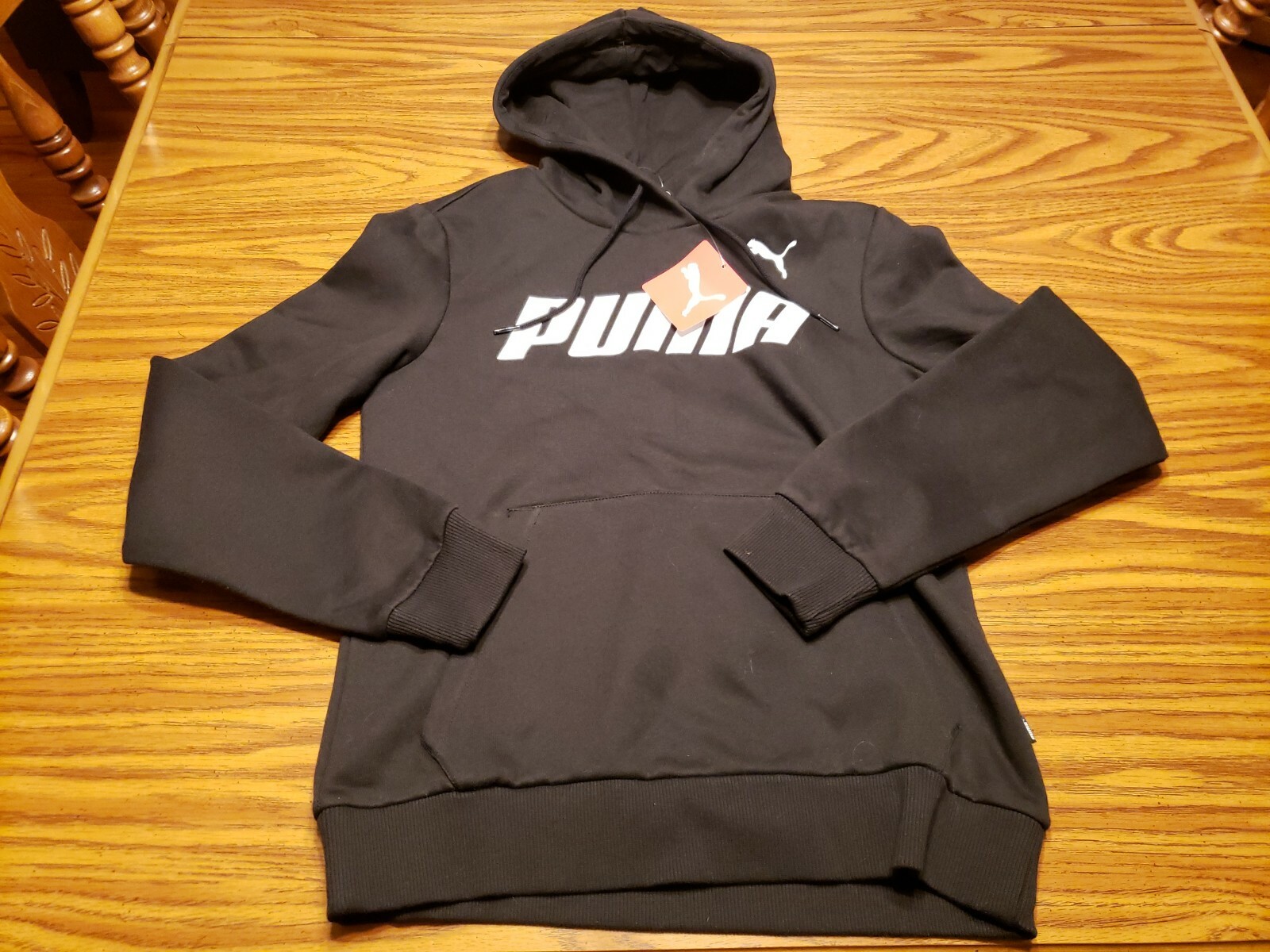 NWT Puma Sport Women’s Logo Fleece FL Hoodie Black & White Men’s Small 580671