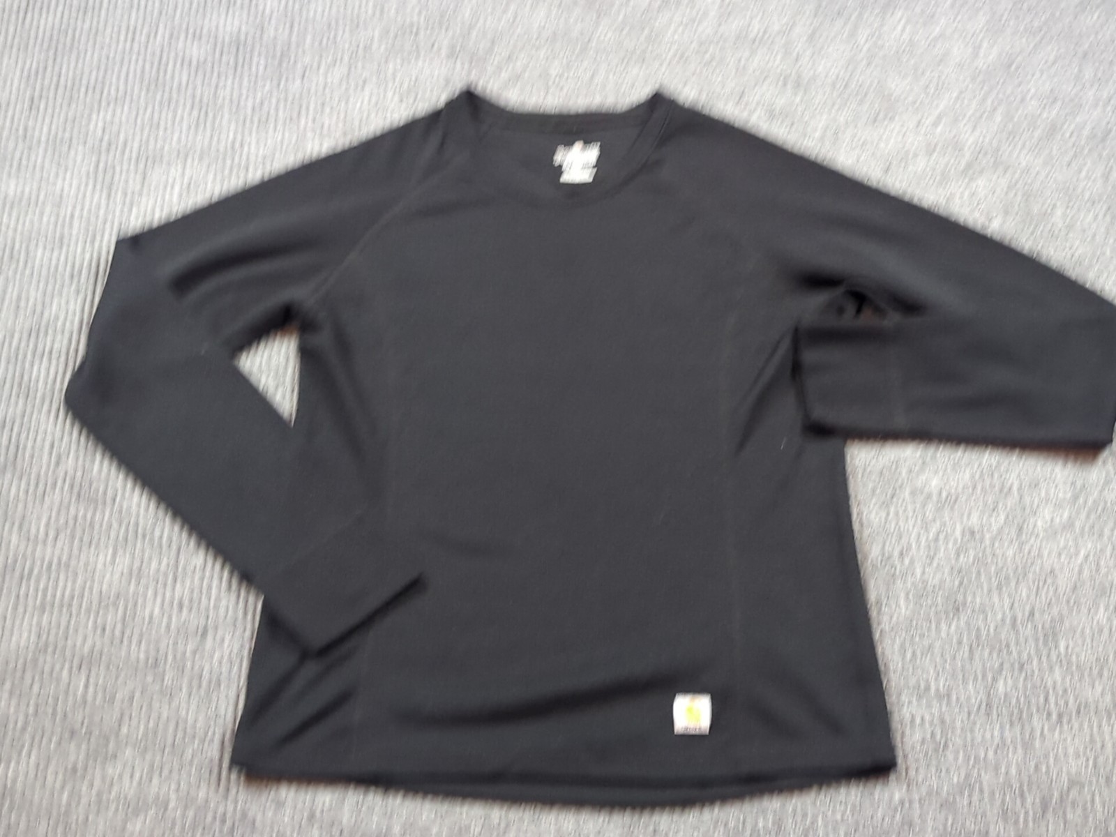 Carhartt Shirt Womens Medium Black Long Sleeve Base Layer Fitted Thermal