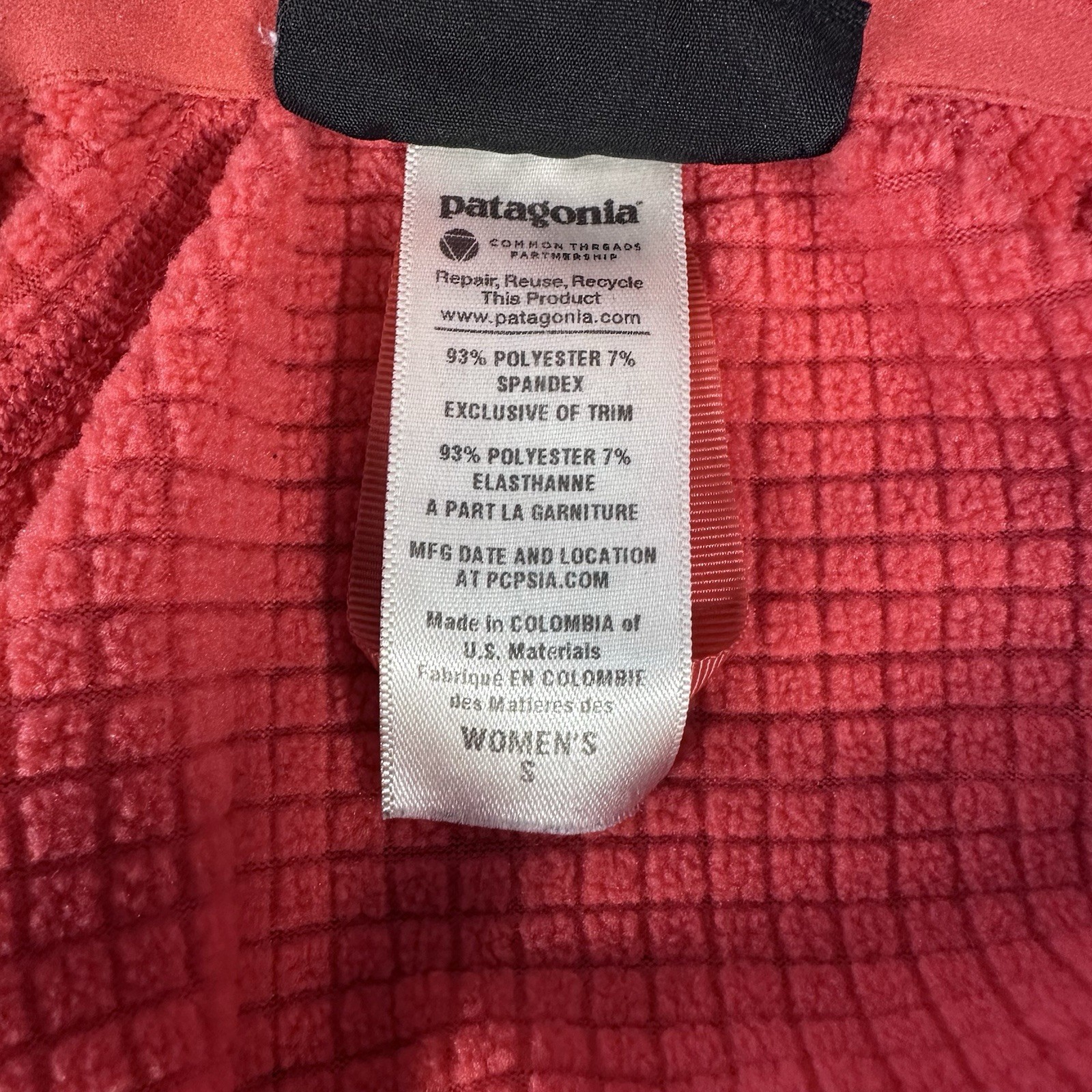 Patagonia R1 Pullover Women’s Small Raspberry Polartec 1/4 Zip Jacket #RN51884