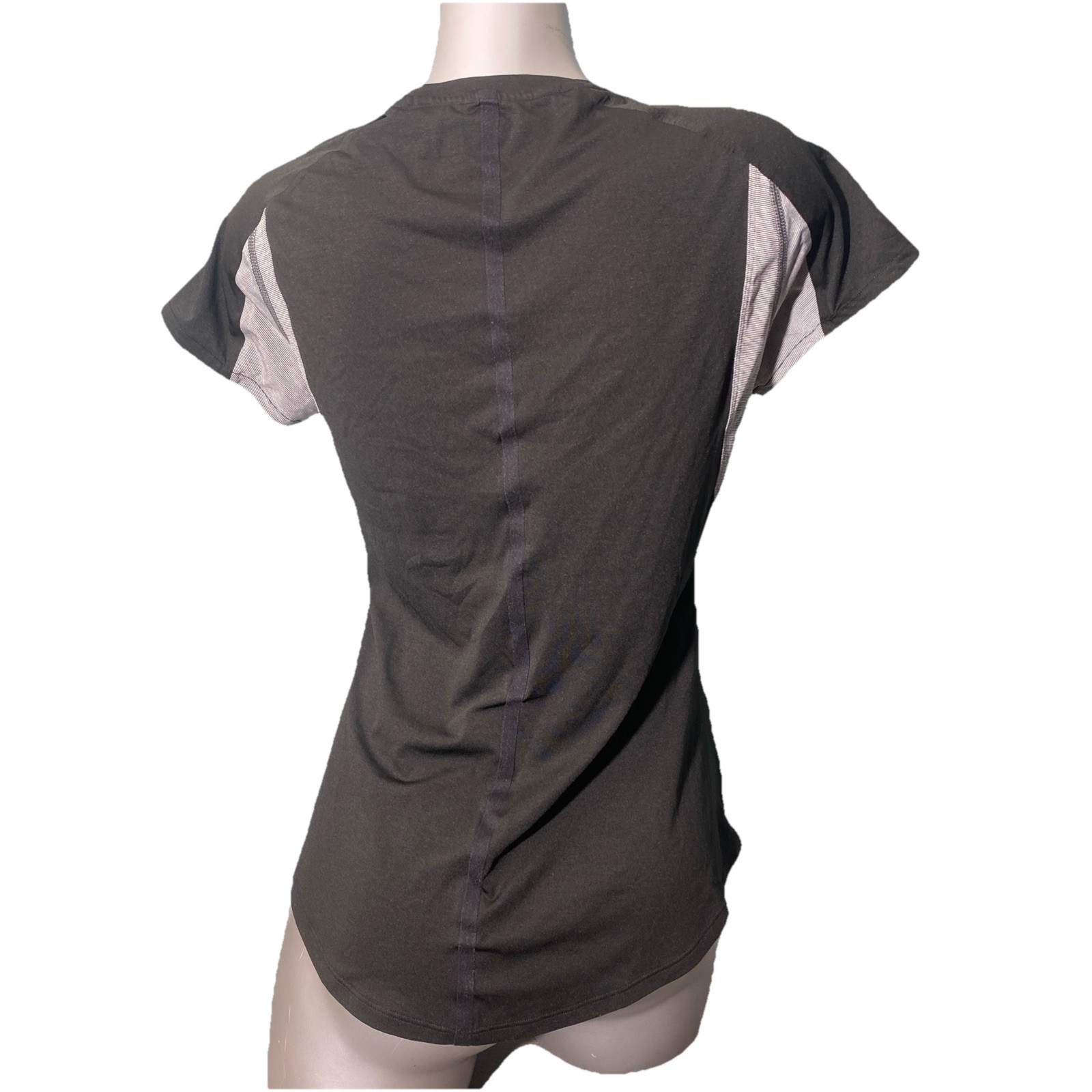 The North Face Mountain Athletic Flash Dry Hiking Shirt Short Gray Black Size S