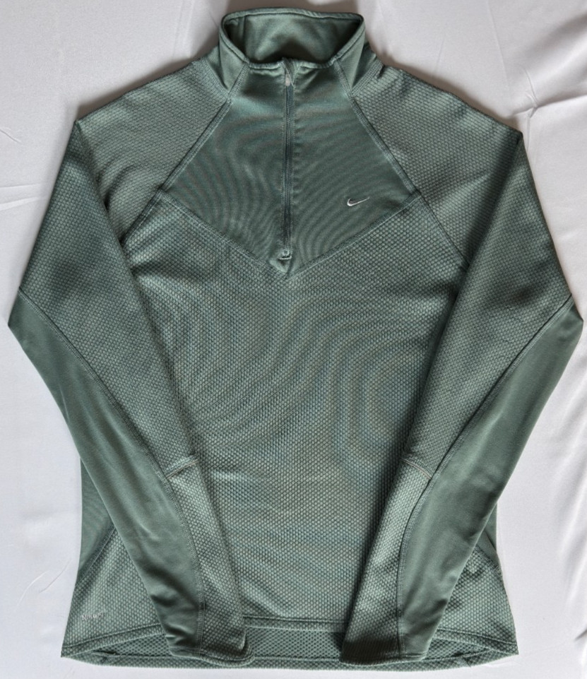 Nike Fit Dry 1/4 Zip Textured Pullover Women’s XL 16-18 Green Taiwan