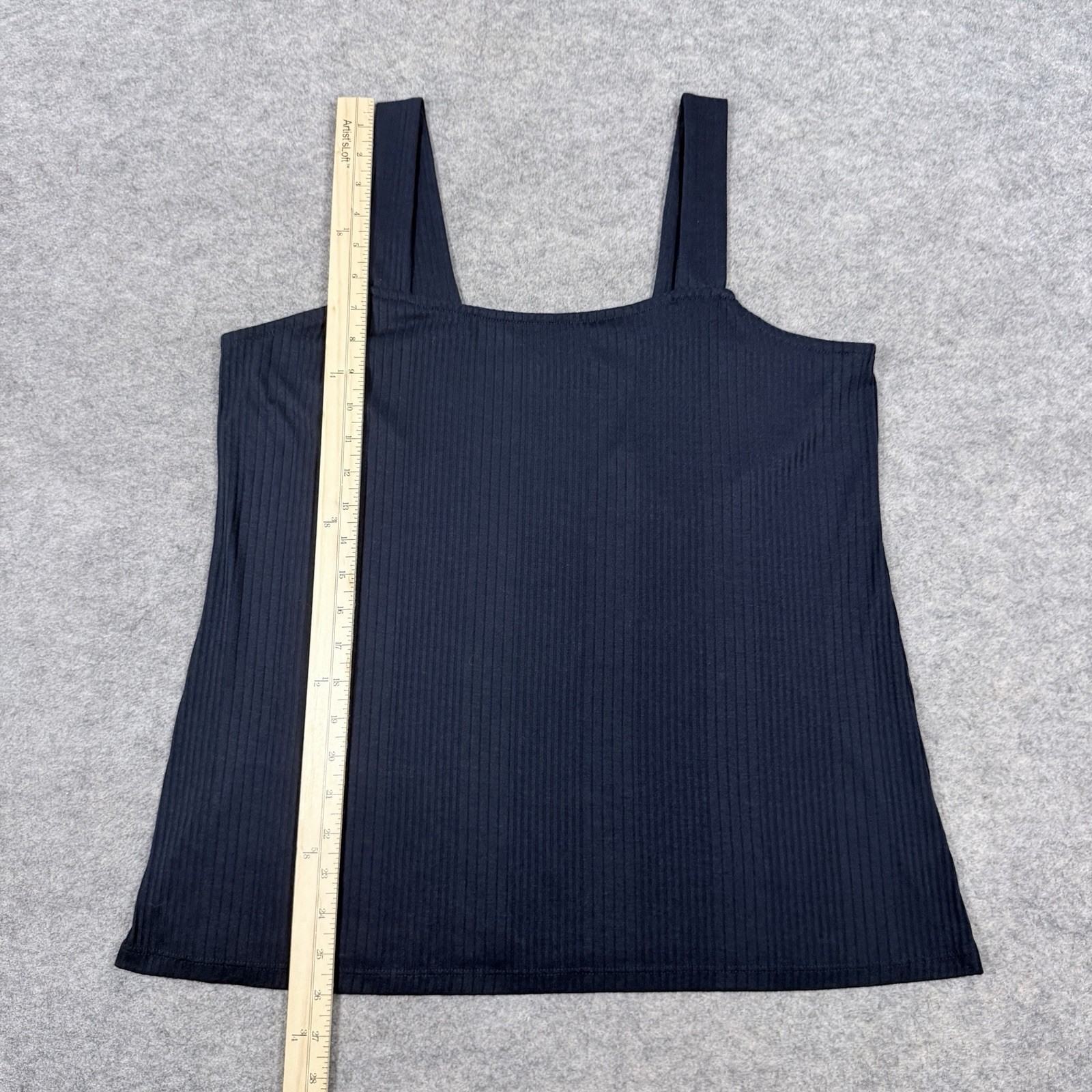 Lane Bryant Casual Ribbed Sleeveless Tank Top Fits Women’s Size 14/16 Navy Blue