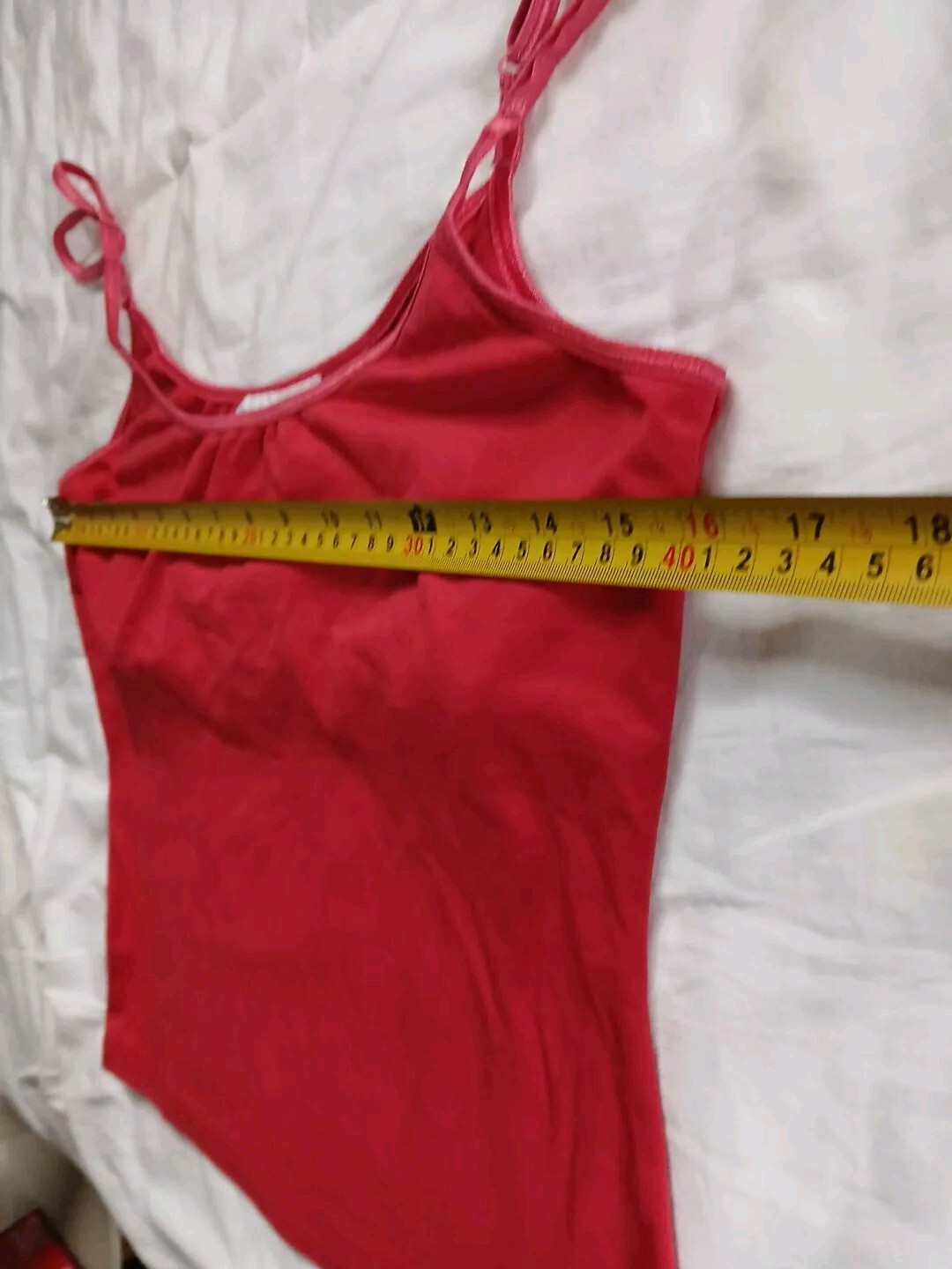 Signal Nylon Bland Womens Red Stretch Tank Size M, L Blouse Top Bra Flexible