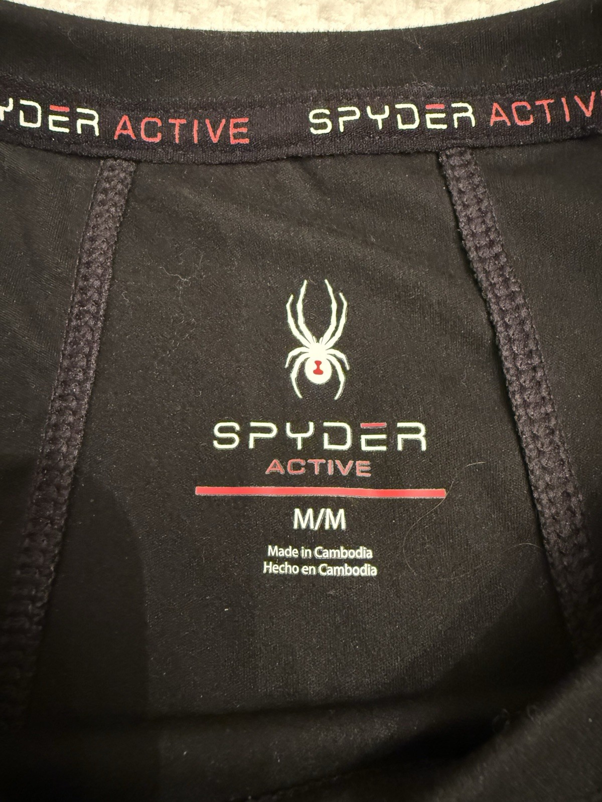 SPYDER ACTIVE Long Sleeve Performance Top Black Size M
