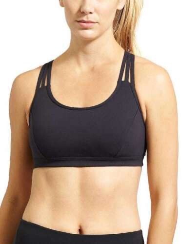 Athleta Black Fully Focused Bra MEDIUM NEW #591284