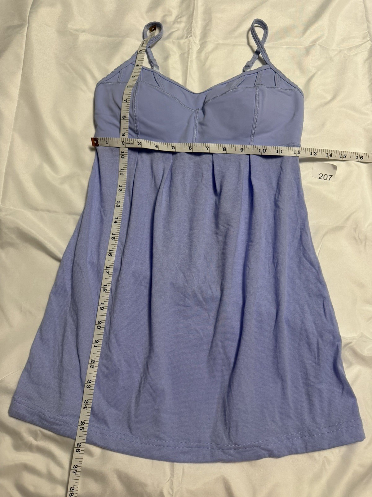 lululemon Blue A-Line tank Size 4 V-Neck Sleeveless Adjustable Straps