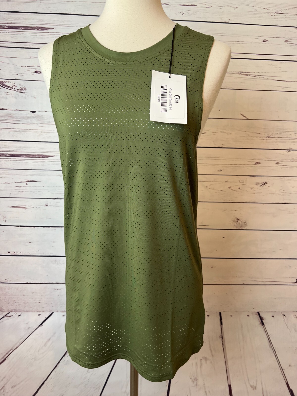 Zyia Active Chill Tank RC Sleeveless Top Medium NWT Breathable Workout Green