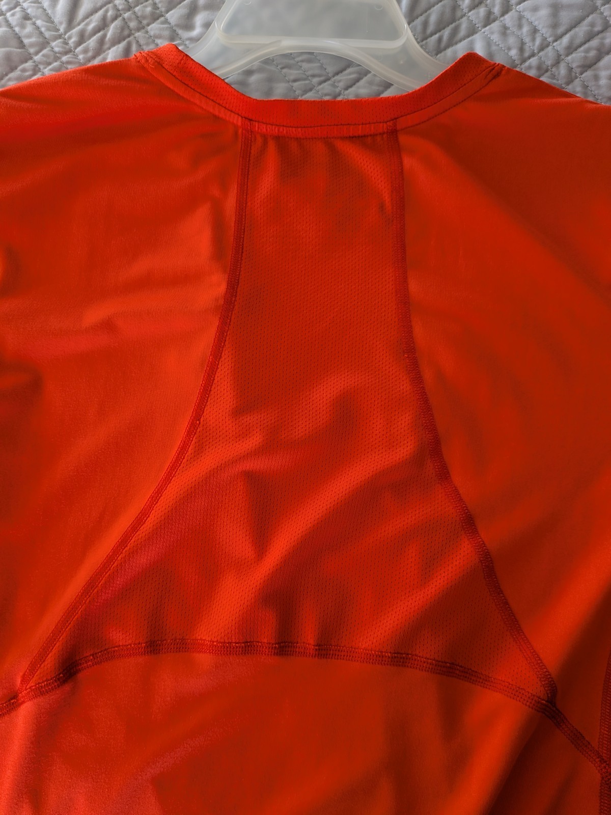 LL Bean Athletic Performance Trail Top Orange Short Sleeve XL #280440 Women’s
