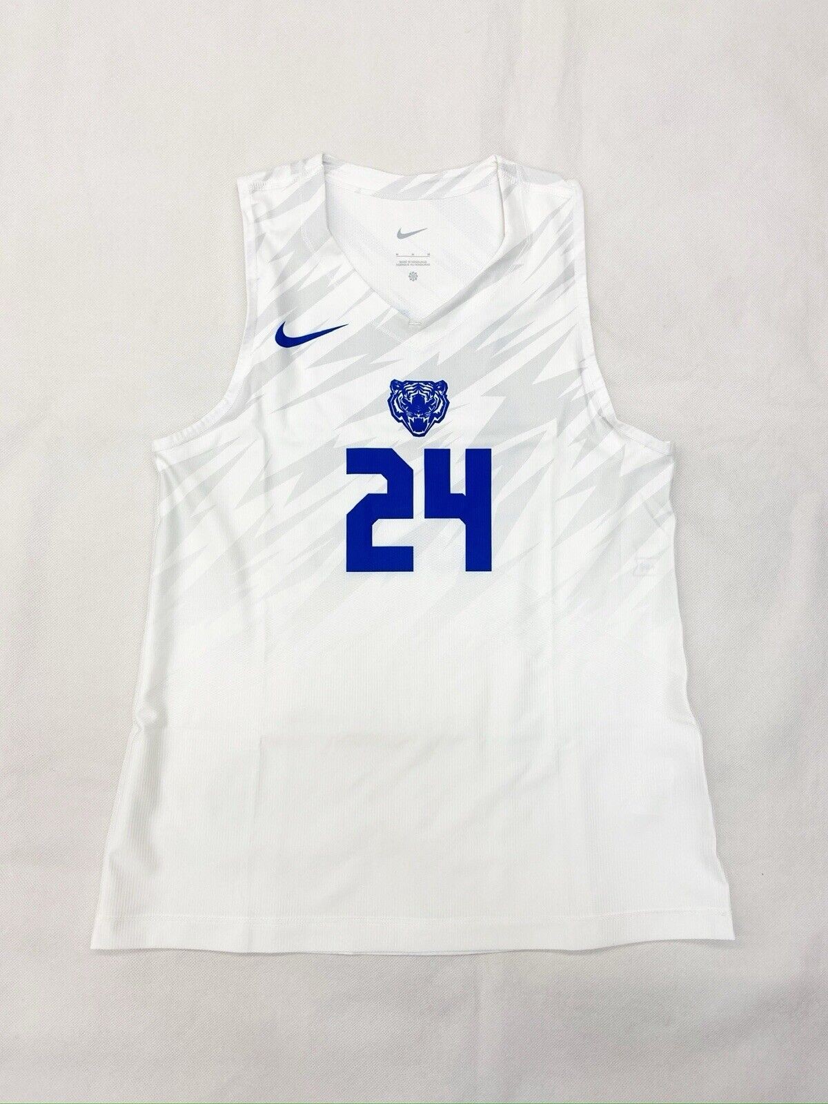Nike Tigers Digital Hyperelite Volleyball Jersey Sleeveless Women’s M White Blue