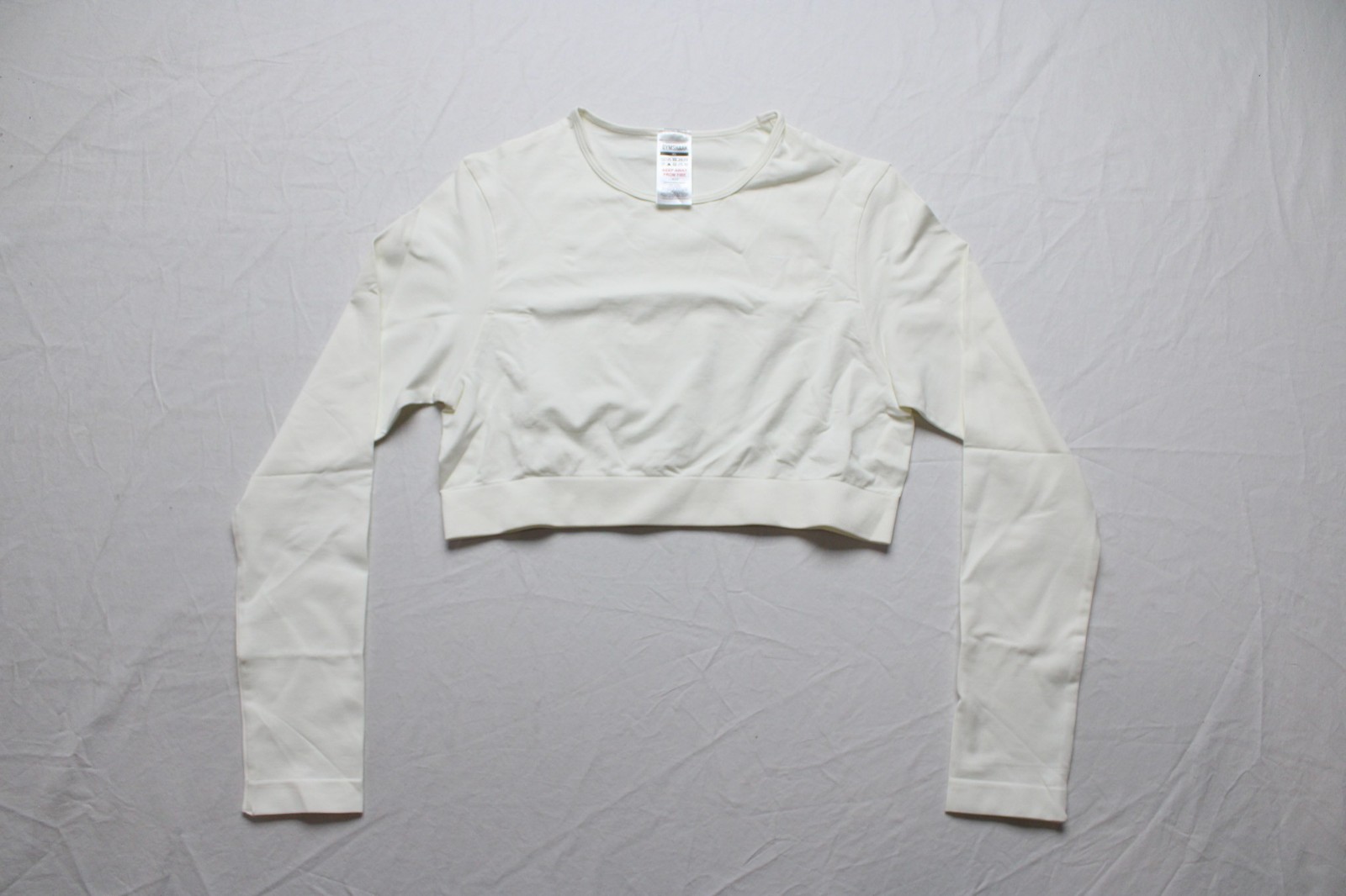 Gymshark Women’s Everyday Seamless Long Sleeve Crop Top DH3 White XL NWT