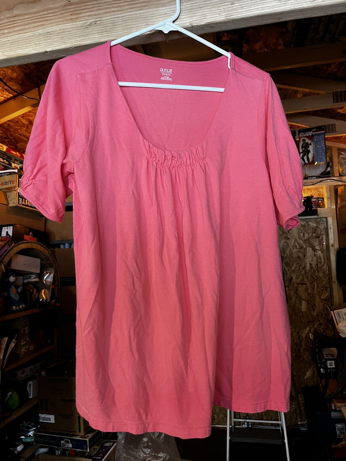 Womens A.N.A. (A New Approach) T-Shirt Pink Size 1X FREE SHIPPING!!