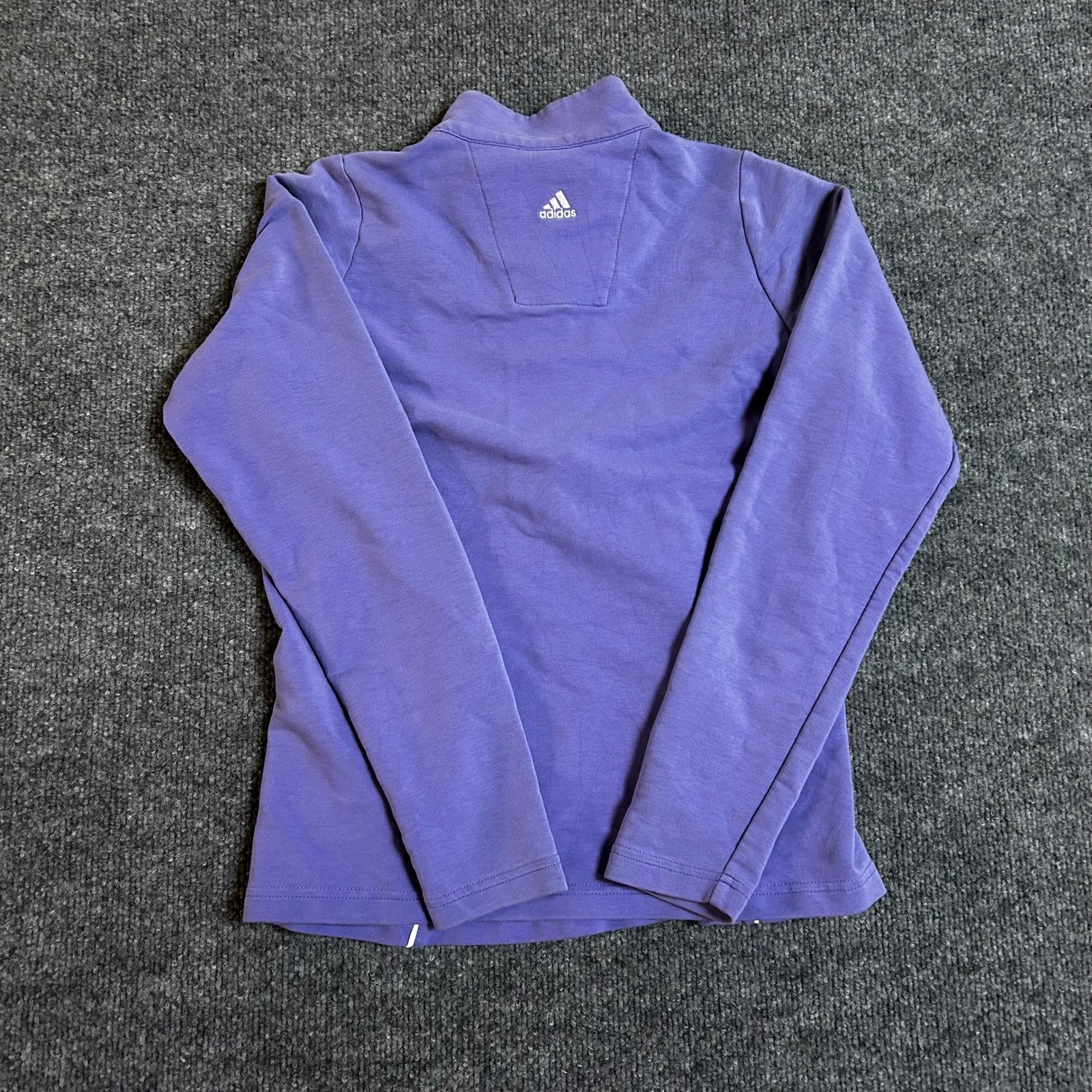 Adidas Pullover Womens Size S Purple Climalite Stretch Quarter Zip Long Sleeve
