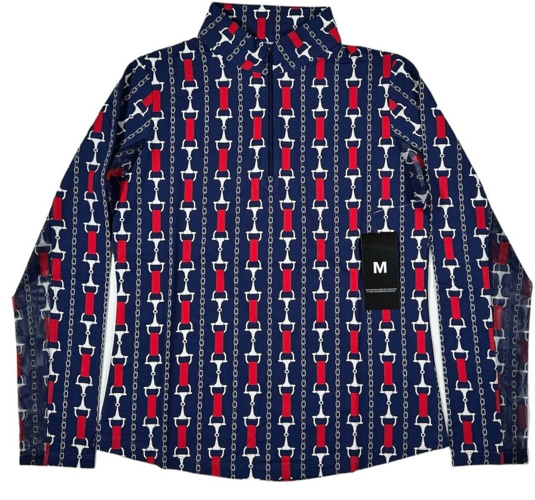 NWT IBKUL Golf Tennis 1/4 Zip Top Pullover Shirt XS S M XL 2XL Longsleeve D2
