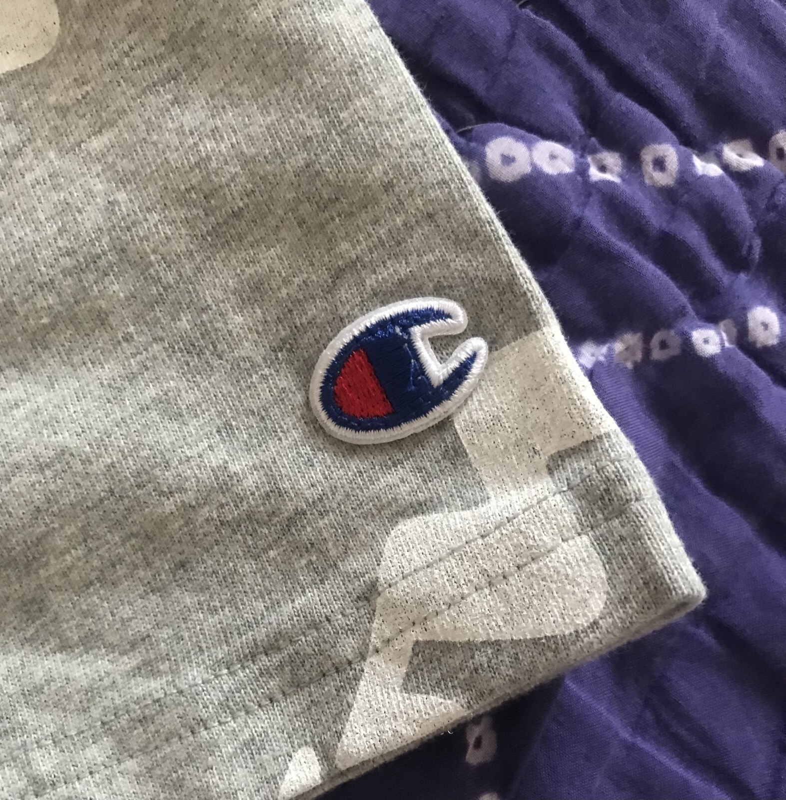 Champion Heritage authentic All-Over Logo Explode Script Oxford Grey size M RARE