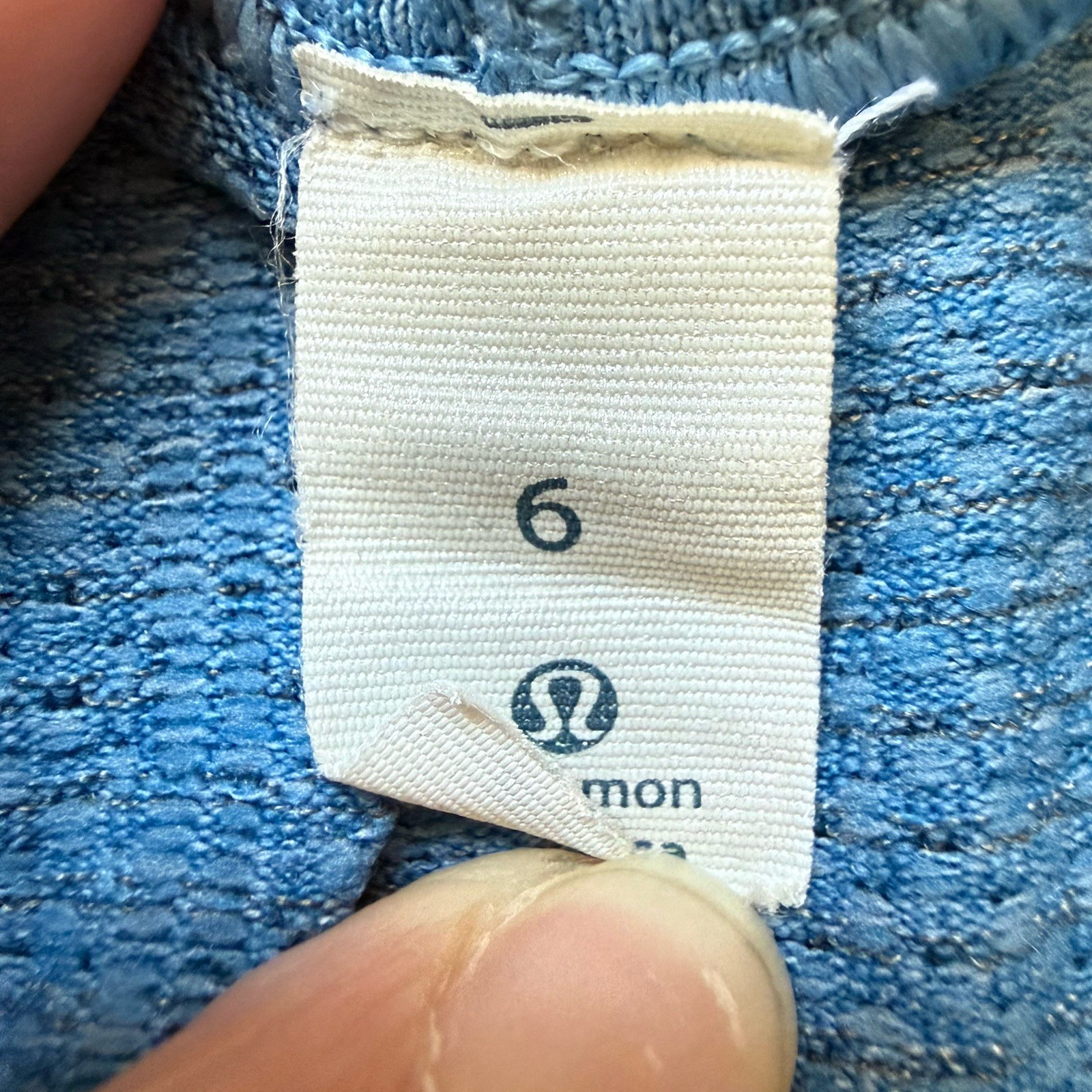 Lululemon Swiftly Tech 1.0 LS Heathered Blue Seamless Training Shirt Size 6 EUC