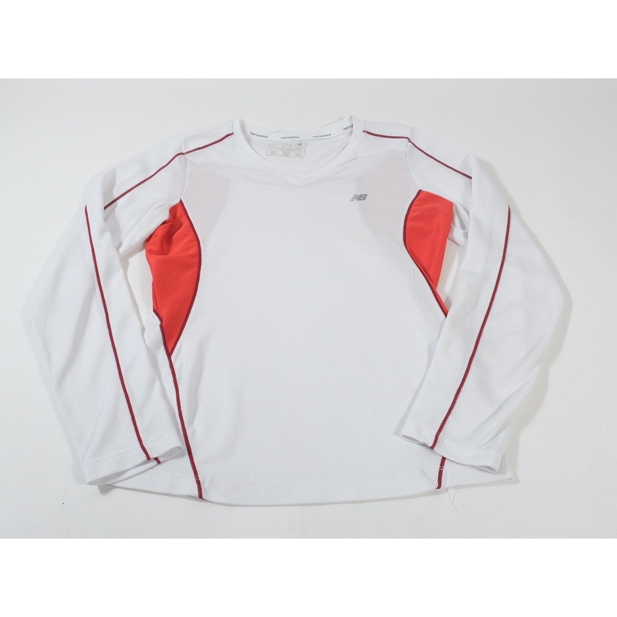New Balance Long Sleeve Womens Small White Lightning Dry Athletic Shirt Running