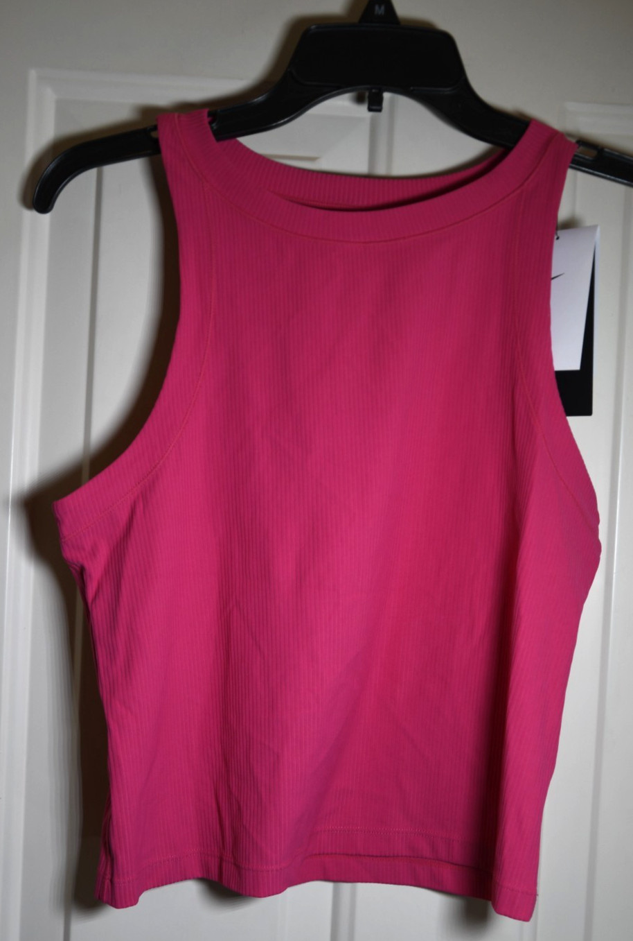 NWT Nike Zenvy Dri-FIT Women’s Large Rib Rush Pink Tank Top HF2765-666