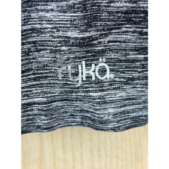 Ryka Gray/Black Long Sleeve Stretch Pullover Athletic T-Shirt Size Medium