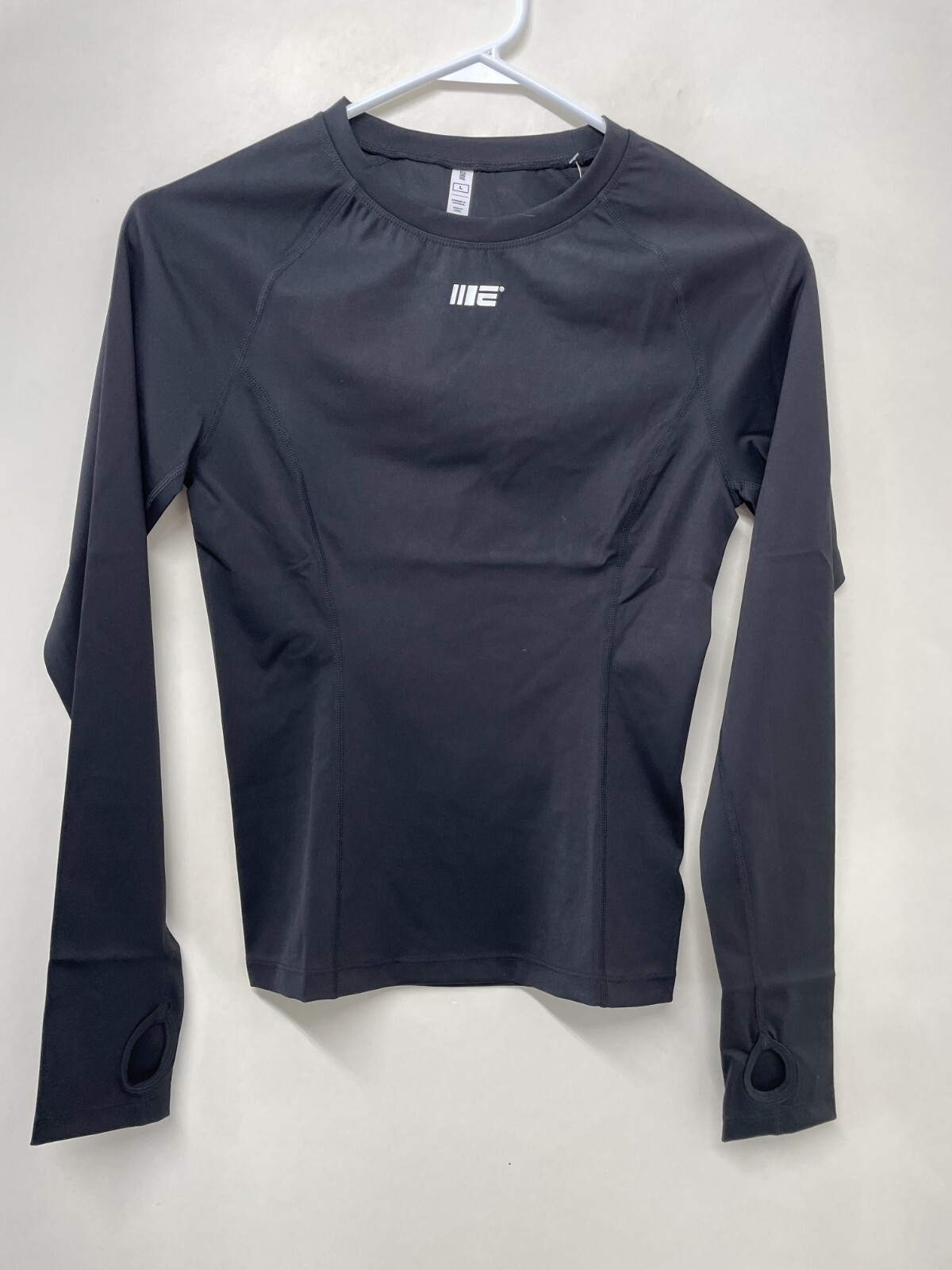 Engage Womens L Long Sleeve Compression Top Black Grappling MMA Jiu Jitsu Shirt