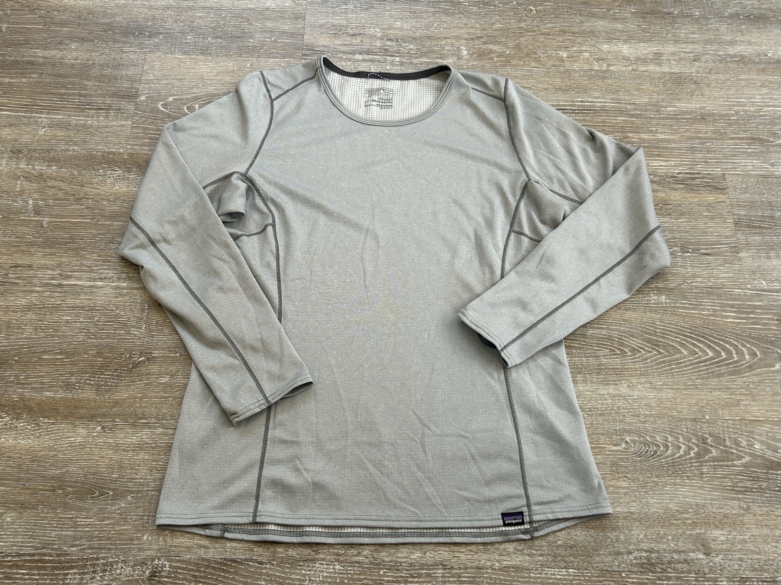 Patagonia Capilene Midweight Baselayer Women’s Large Gray Polartec Waffle Lined