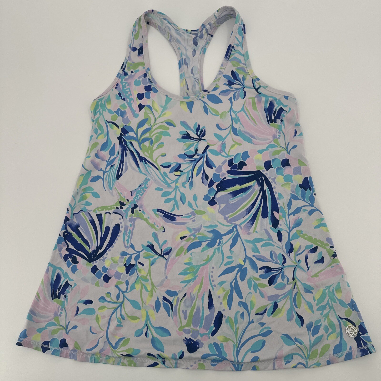 Lilly Pulitzer Tank Top Size 2XS Luxletic Racerback Beach Starfish Activewear