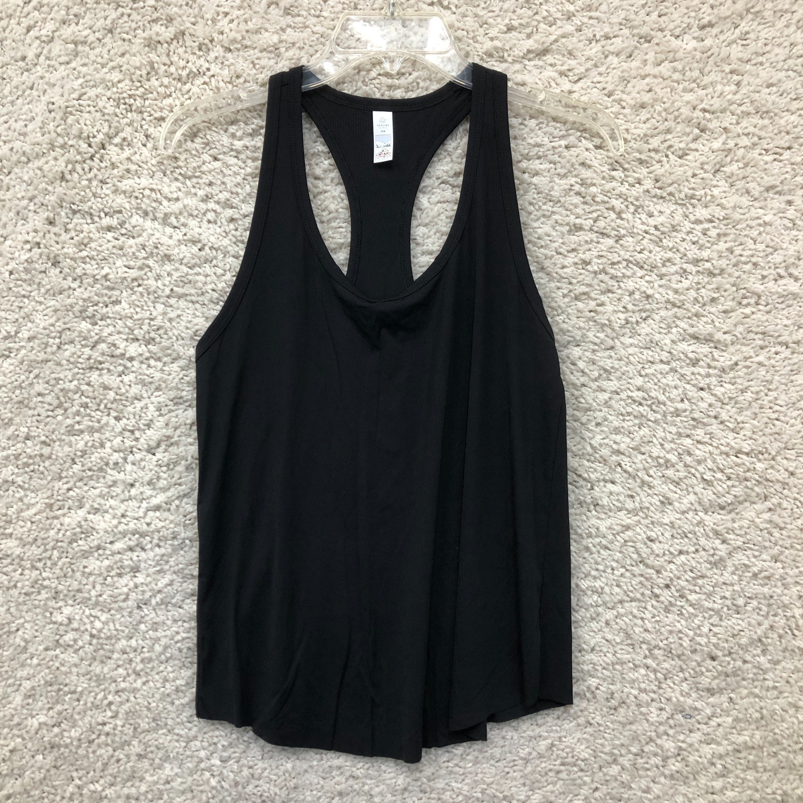 Offline Aerie Tank Top Shirt Medium Adult Black Move It Rib Racerback Womens M