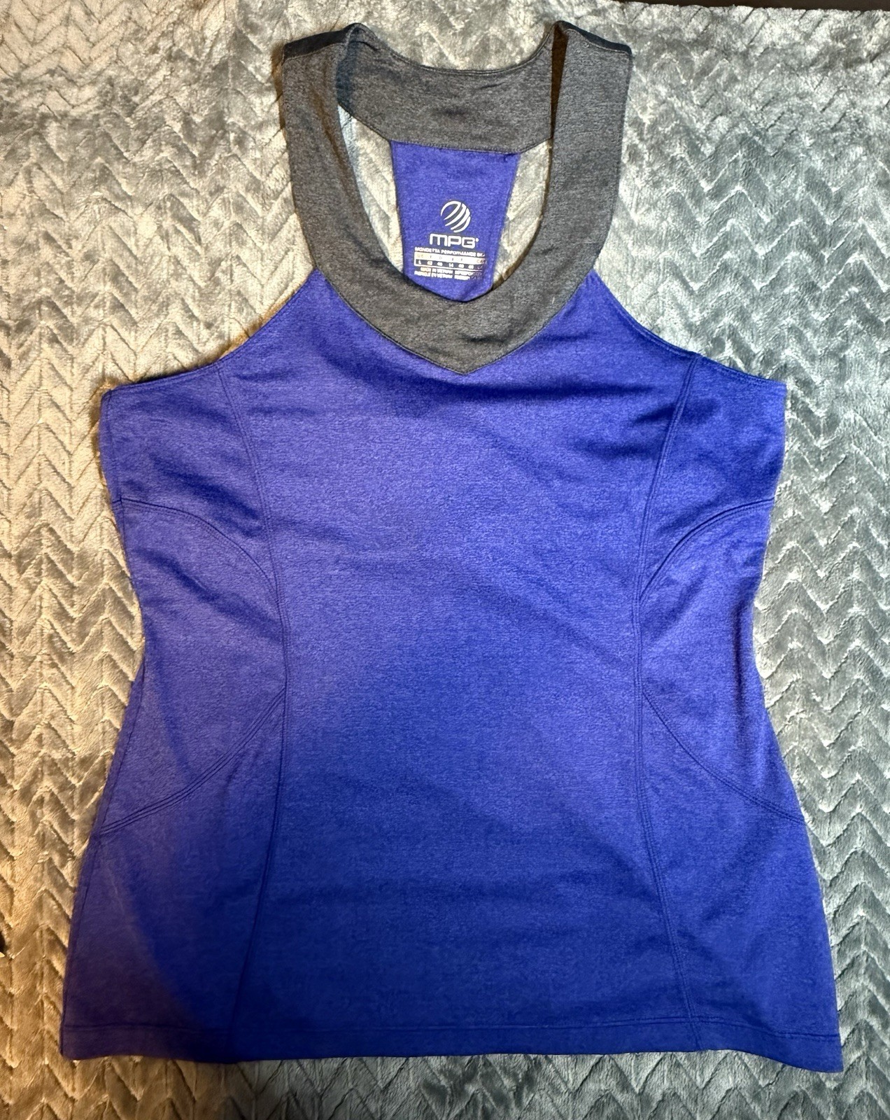 🔥 MPG Sport Racerback Performance Tank | Heathered Purple | Size Large