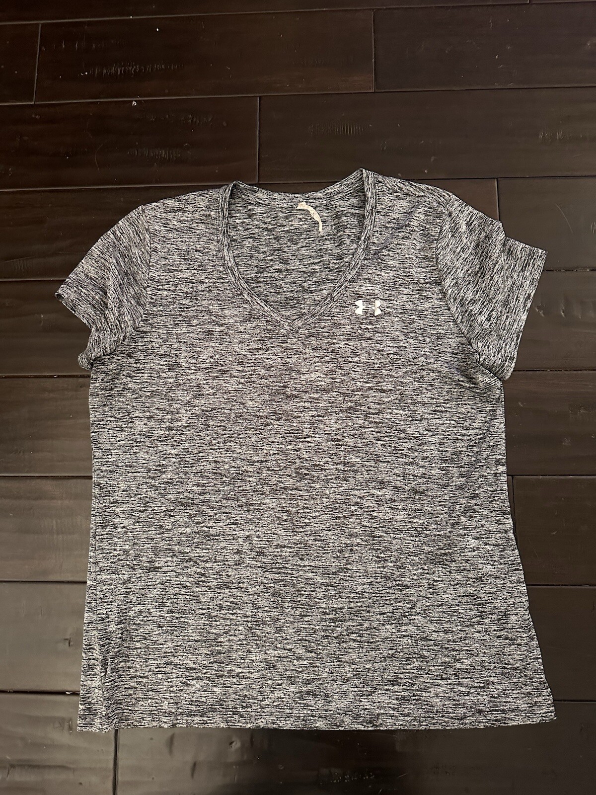 Under Armour Womens Loose Fit T-Shirt Heat Gear Gray Sz Large