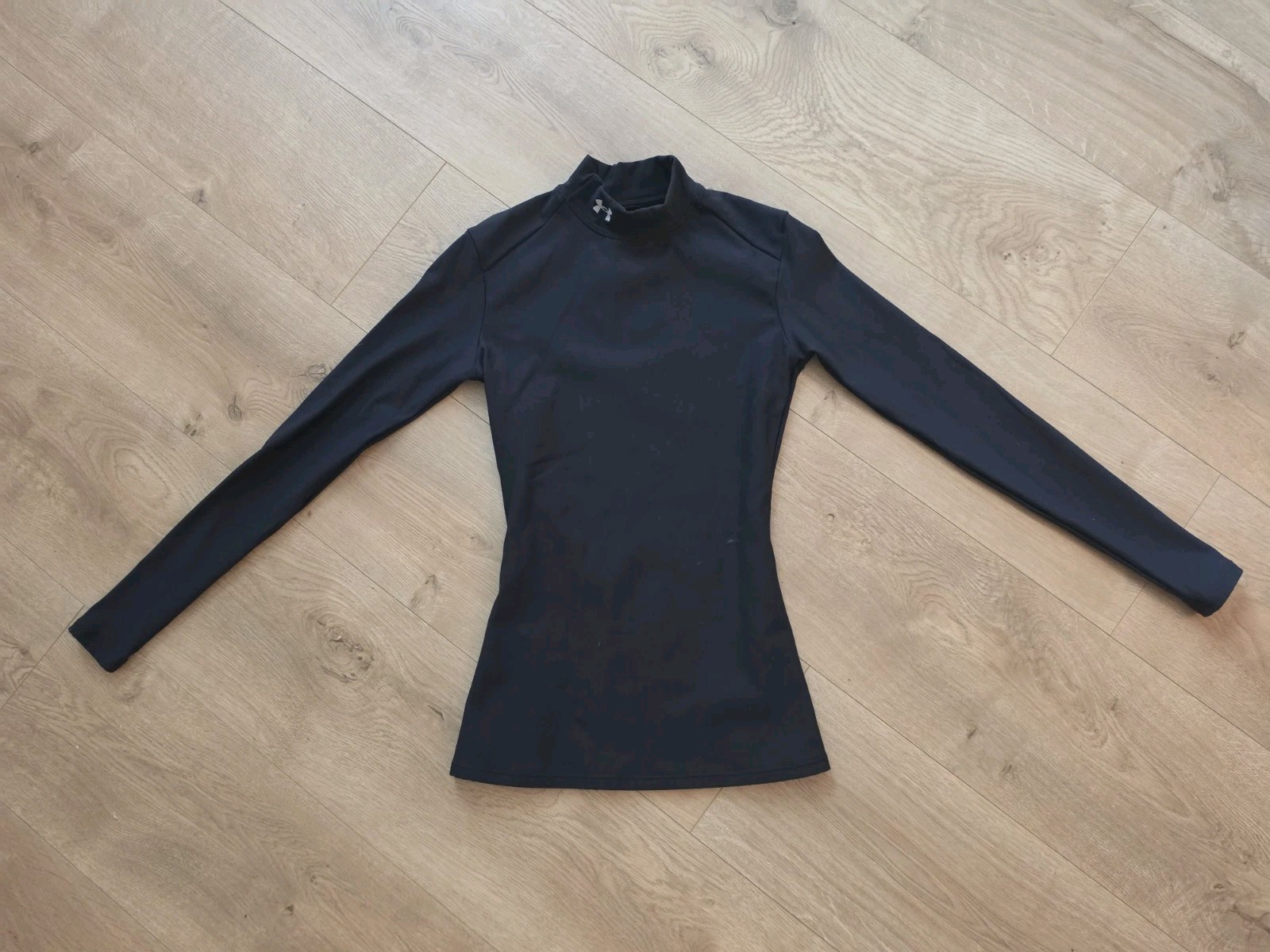 Under Armour SM Black Coldgear Compression Shirt Base Layer Embroidered Logo