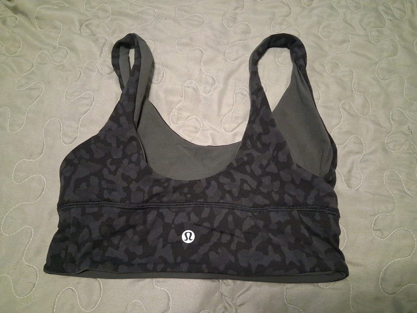 Lululemon Sports Bra Women’s 4 Black/Gray Reversible Align Nulu