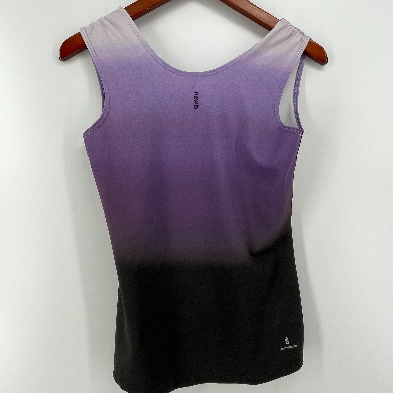 New Balance Tank Top Womens Small Lightning Dry Running Ombre Purple Black Run