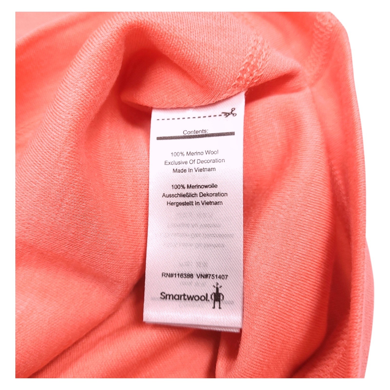 Smartwool Merino 250 Wool Base Layer Crew Neck Top Long Sleeve Women’s XL Coral