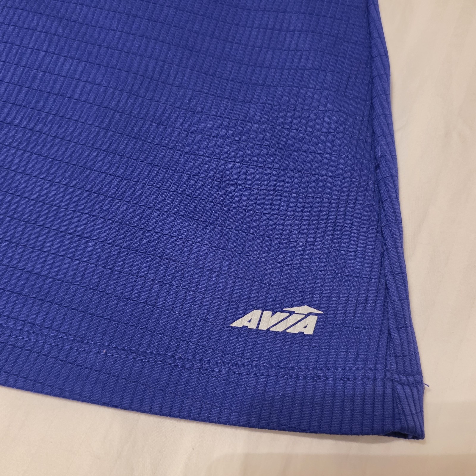 Avia Medium Blue Strappy Back Racerback Tank Top Activewear Yoga Gym Workout