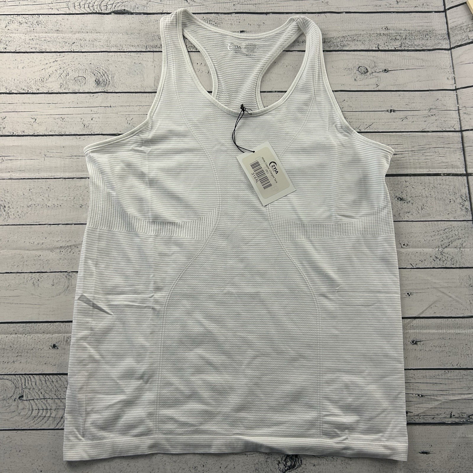 NEW Zyia Active White Copper Charged Tank Top Women’s XL