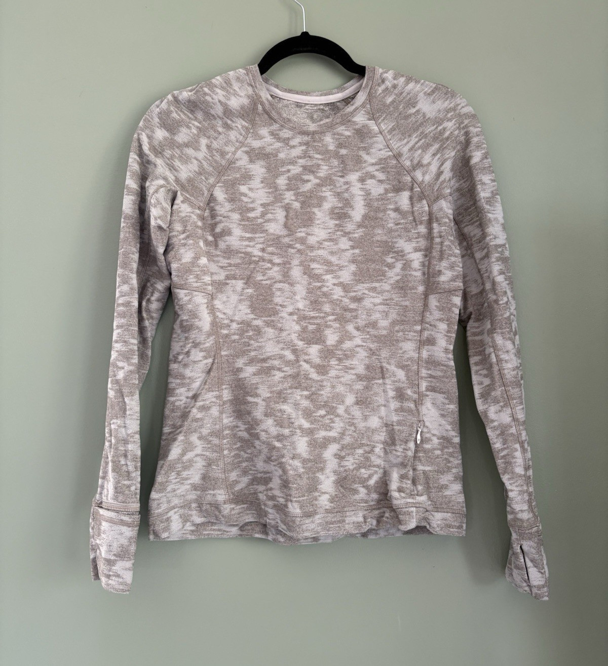 Lululemon Its Rulu Run Long Sleeve Shirt Data Rush Mini Jacquard White Opal Rove