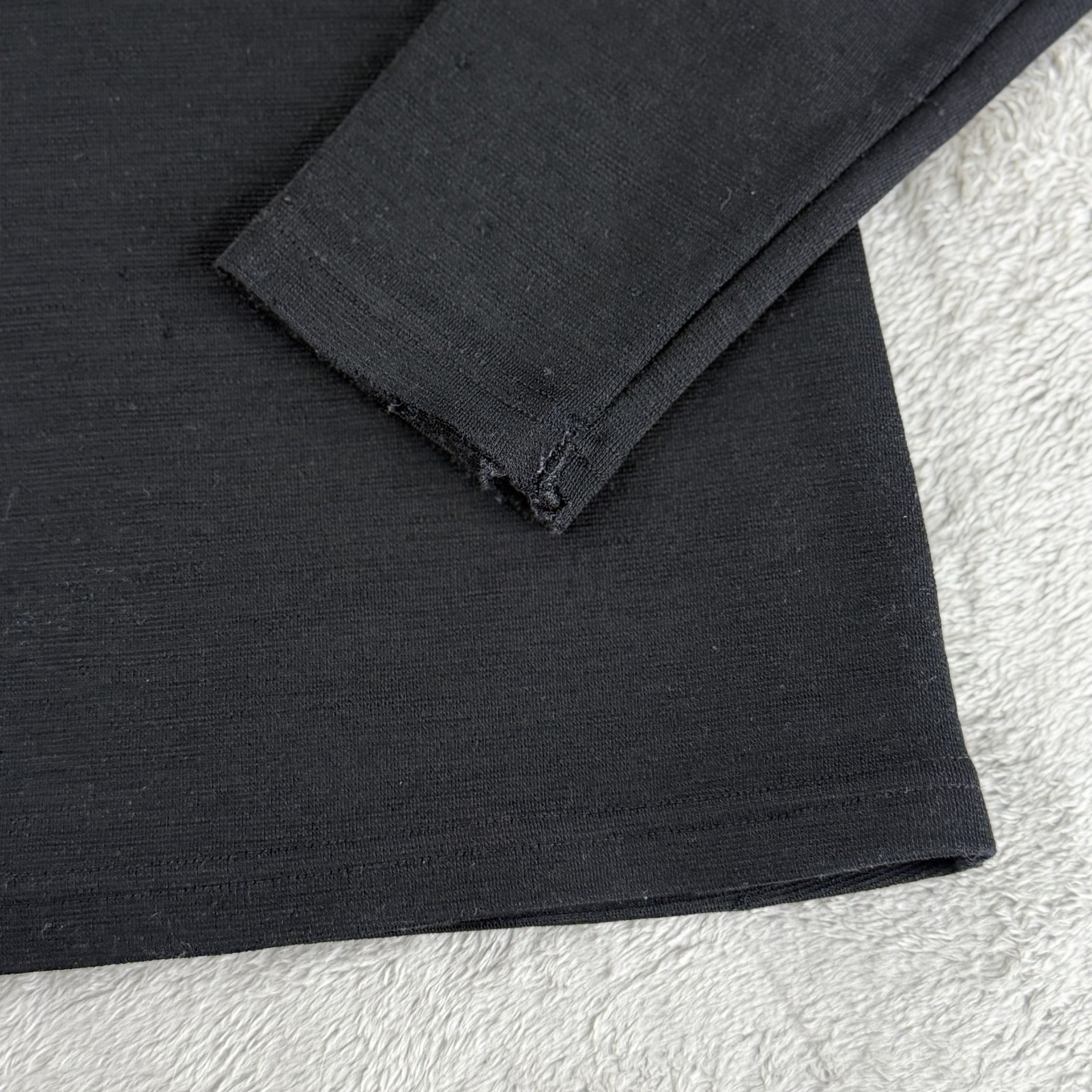 Ibex Top Womens Medium Black 1/4 Zip Merino Wool Base Layer Thermal Hiking