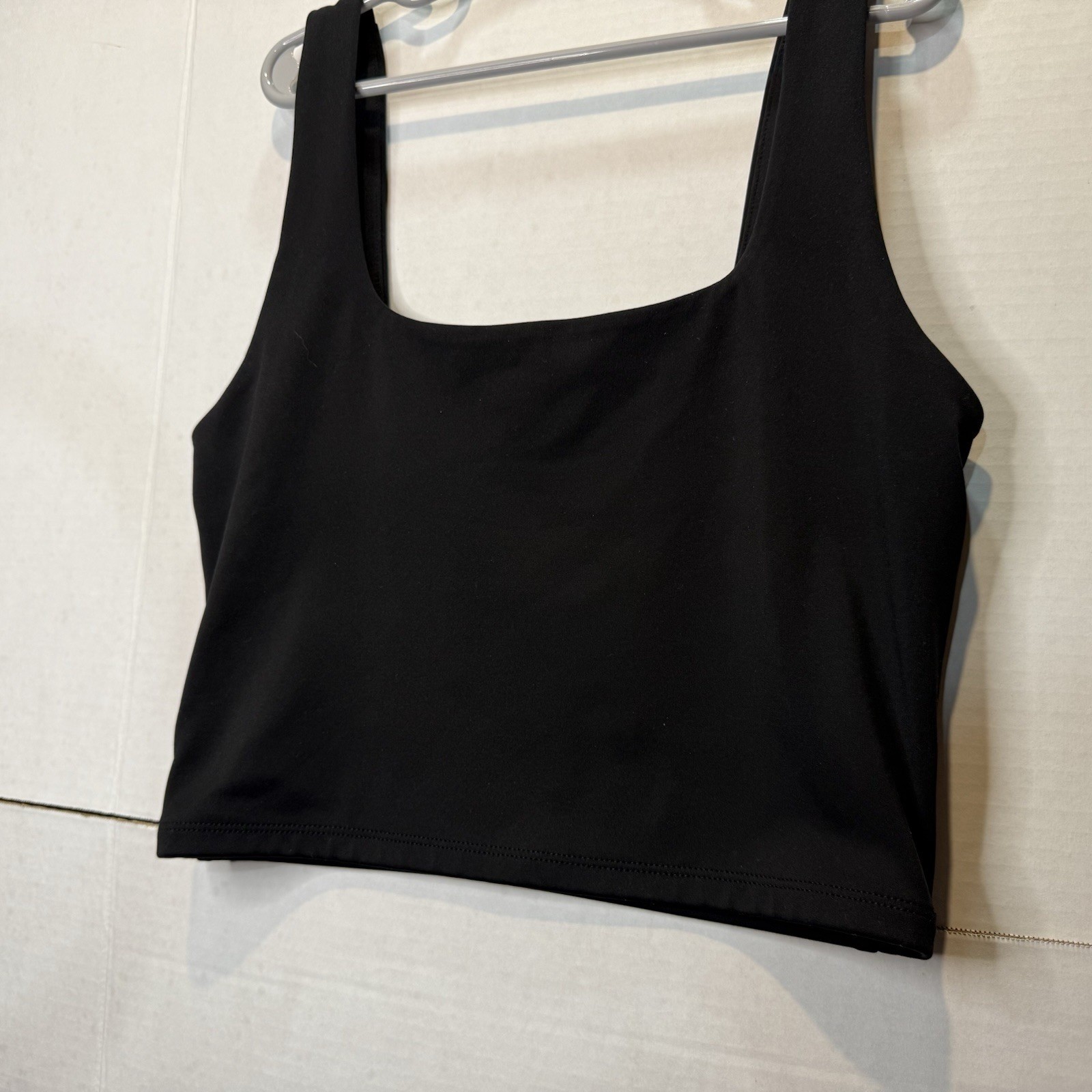 Express Small Square Neck Crop Tank Top Body Contour Stretchy Fabric Bralette