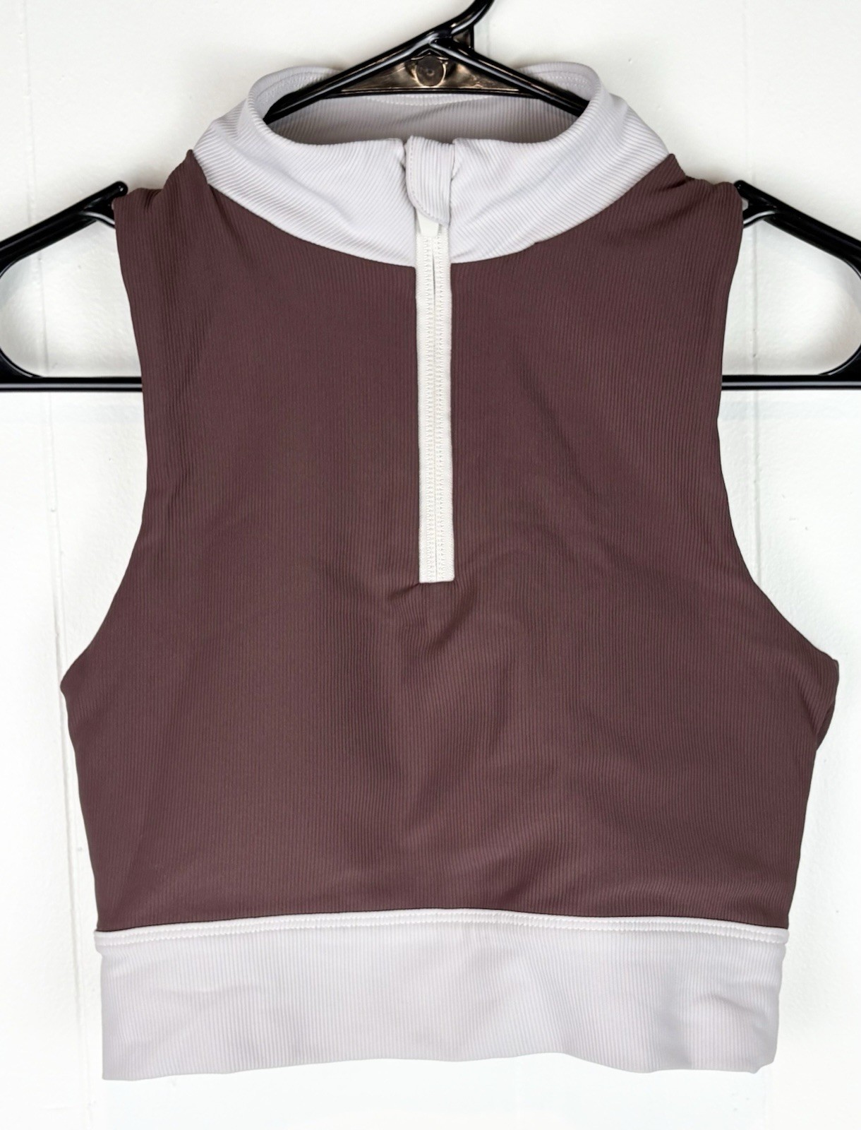 Wilo The Label Sports Bra Crop Top Workout Top Athlesiure Brown, Size Small