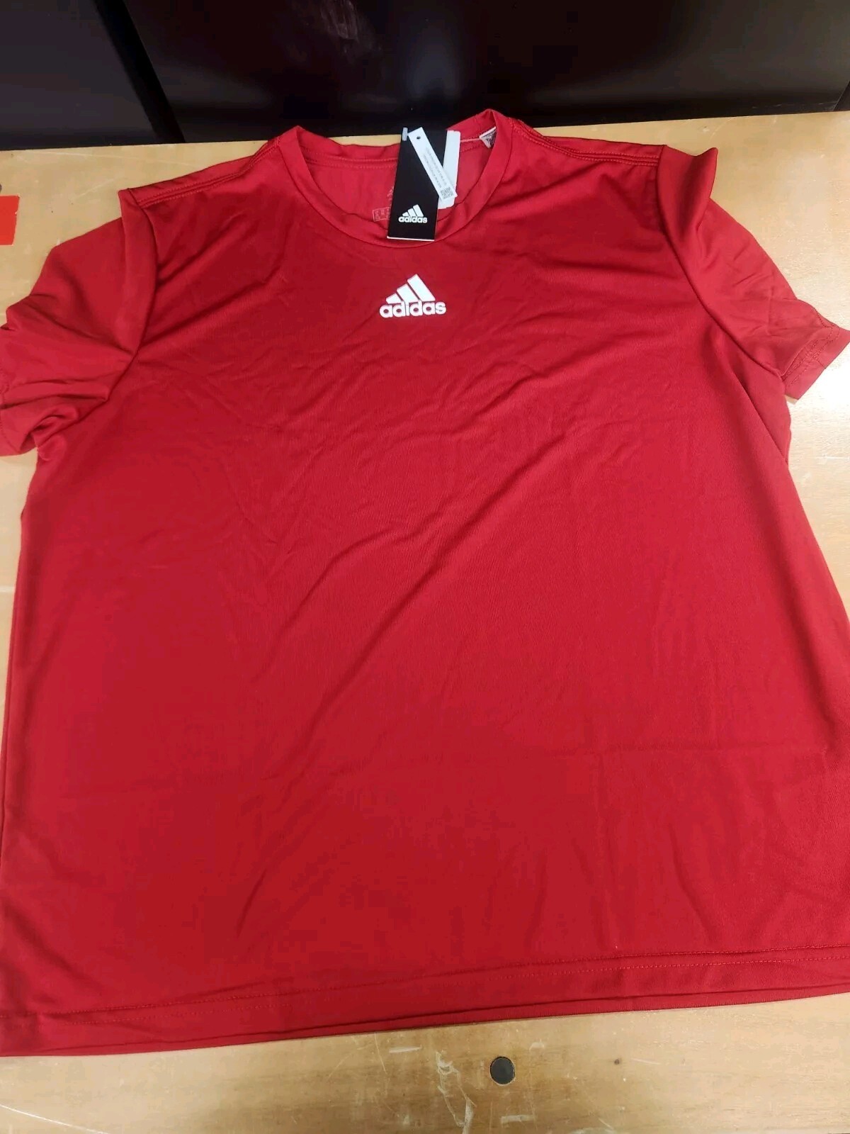 Adidas Women’s Short Sleeve Pregame Shirt. Red In Color. New W Tags. Size Medium