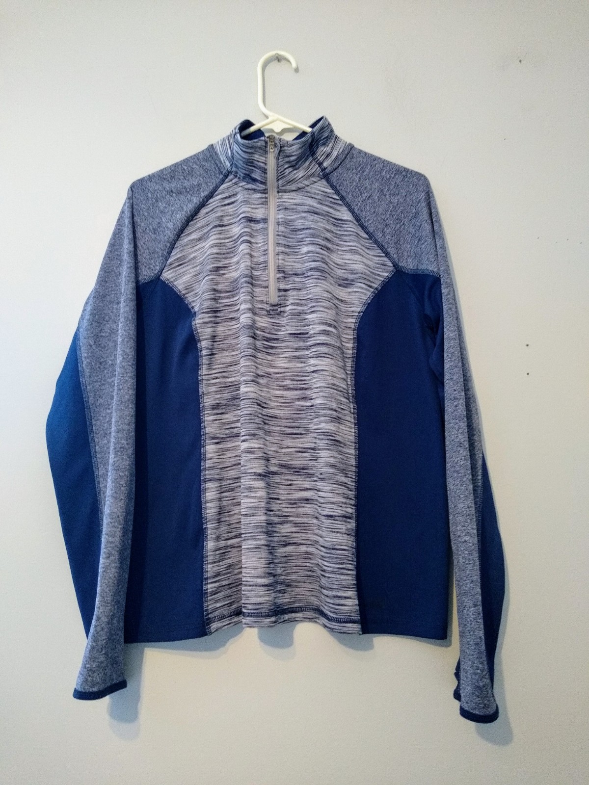 Avia 1/4 Zip Performance Pullover Women’s Large Blue Reflective Activwear