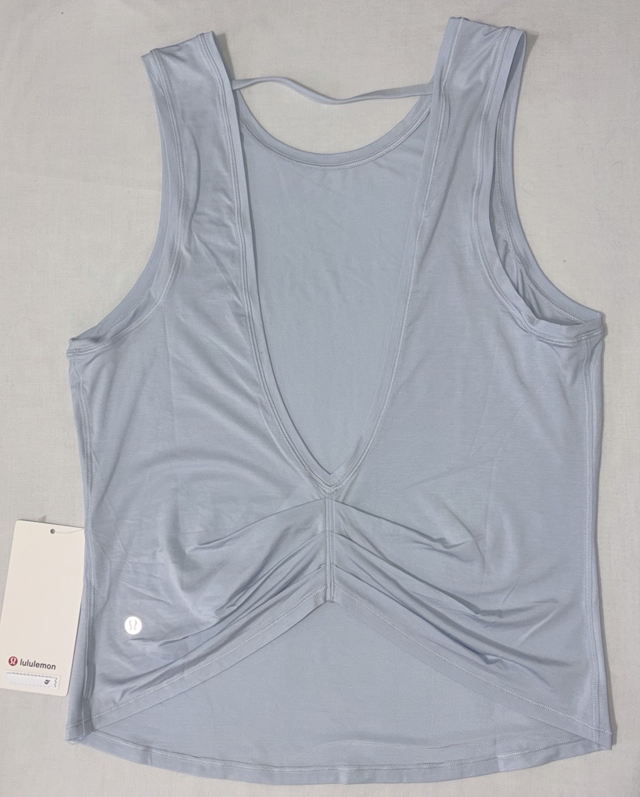 NWT💎LULULEMON💎SIZE 12💎DEEP STRETCH TANK💎AUTHENTIC💎HIP LENGTH💎STARCH BLUE💎