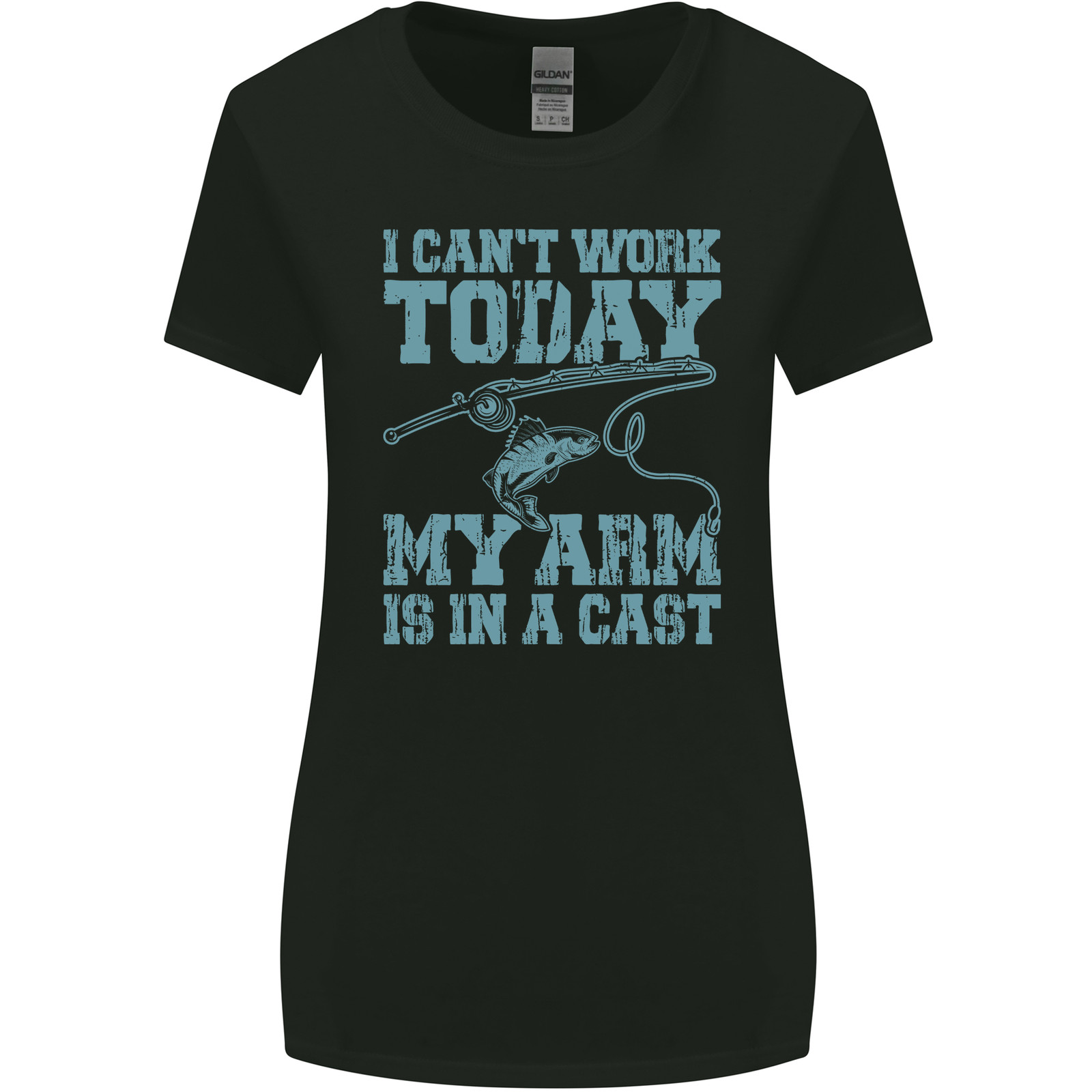 My Arm is in a Cast Funny Fishing Fisherman Womens Wider Cut T-Shirt