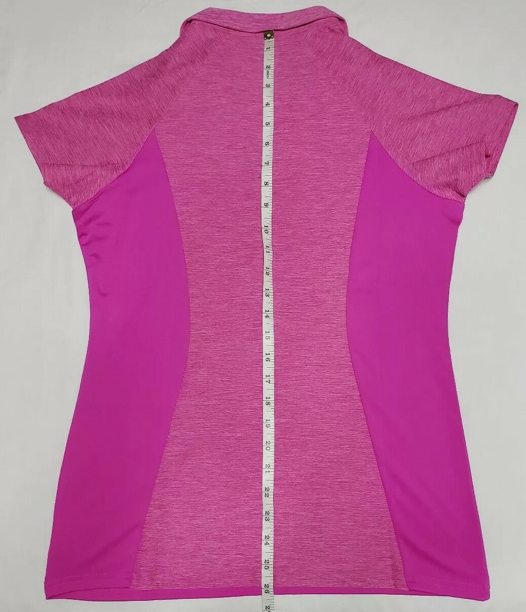 NEW Antigua Womens Maverick Desert Dry Golf Polo Pink Heathered Size S Small