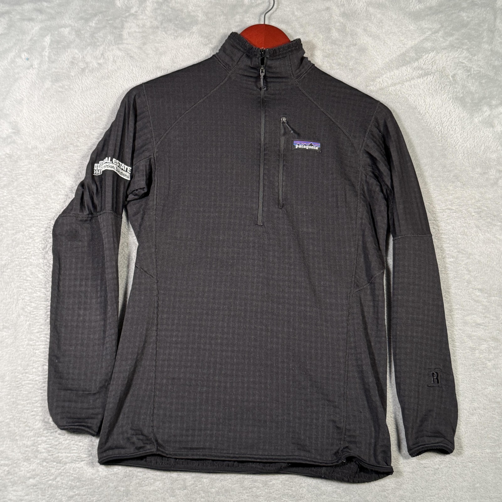 Patagonia Pullover Womens Small R1 Polartec Fleece Quarter Zip Black 40119SP19