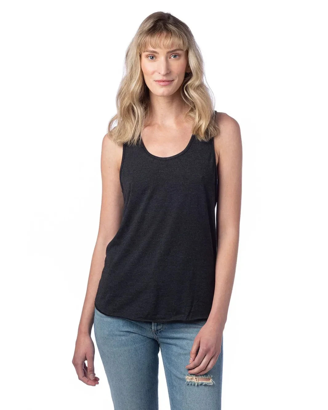 Alternative Apparel Women’s Modal Tri-Blend Racer Tank Top Size 2XL Black NEW