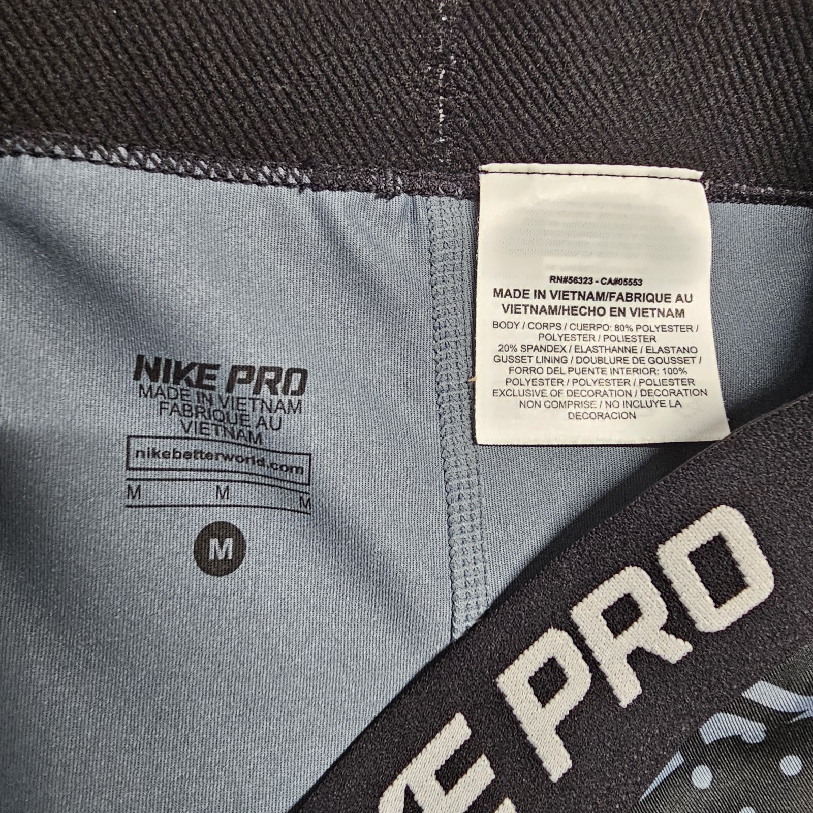 Nike Pro Core Women Patchwork Printed Capris Training Pants Running Medium Gray