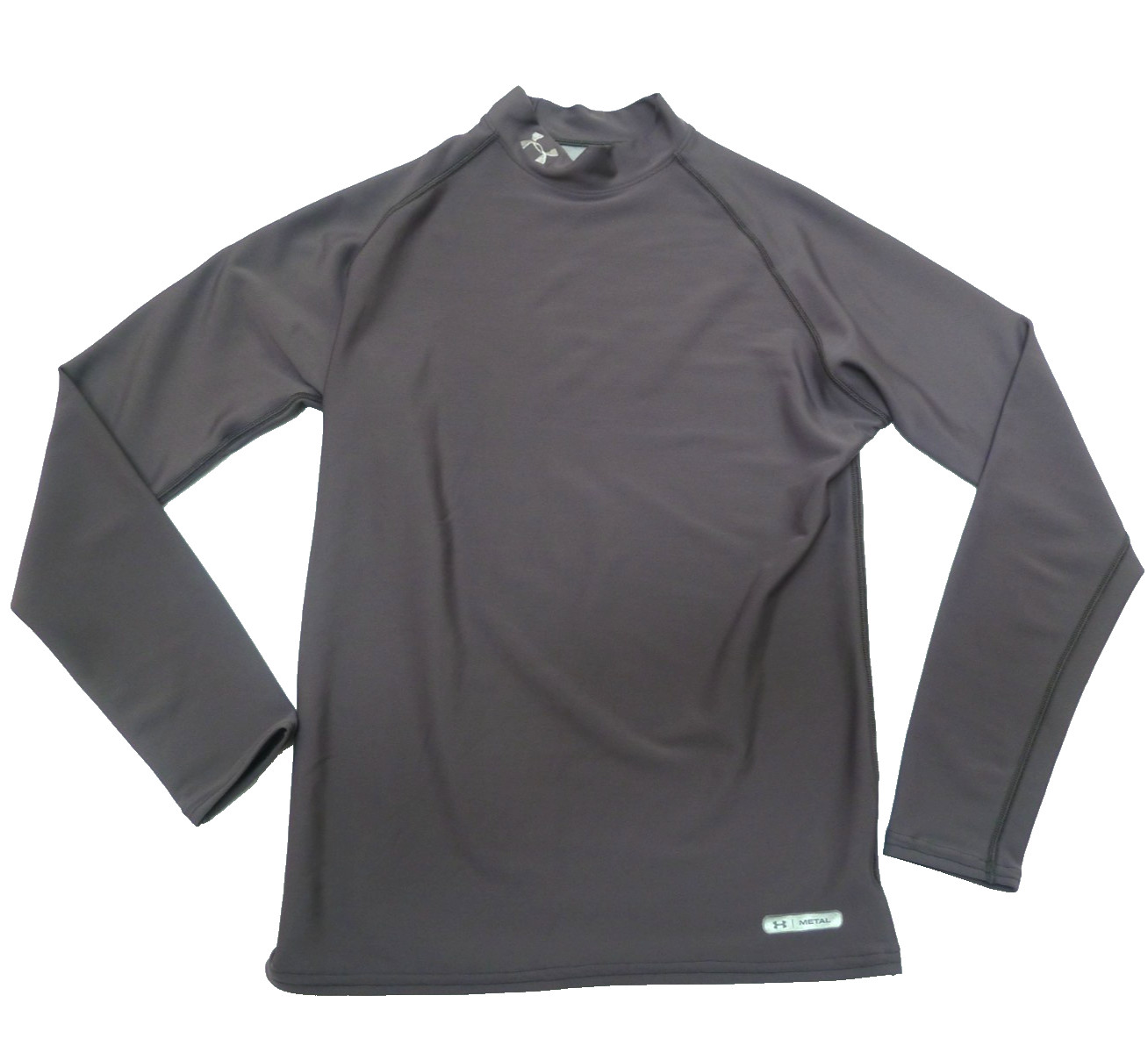 Under Armour Compression Shirt Pullover Womens XL Metal Long Sleeve Dark Grey