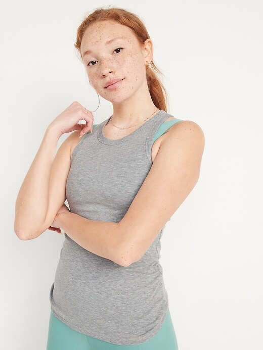 New UltraLite Racerback Rib-Knit Performance Tank for Women size XXL