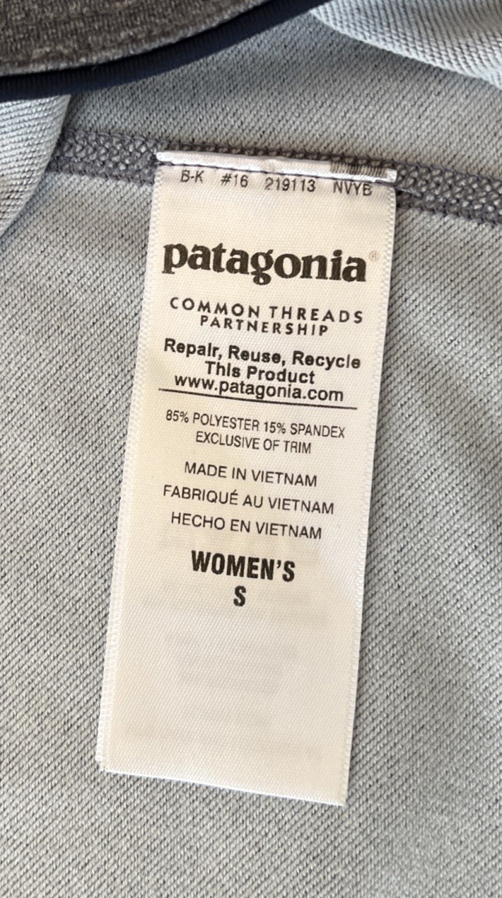 Patagonia Speedwork 1/4 Zip Pullover Womens Small Gray Thermal Running Top